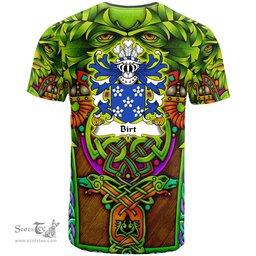 ScotsTee Shop Welsh Birt of Llwyndyrys Cardiganshire Coat of Arms Family Crest Wales T Shirt Celtic Green Man T Shirt
