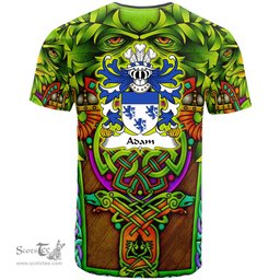 ScotsTee Shop Welsh Adam AP HYWEL Coat of Arms Family Crest Wales T Shirt Celtic Green Man T Shirt