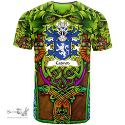 ScotsTee Shop Welsh Cadrod CALCHFYNYDD Coat of Arms Family Crest Wales T Shirt Celtic Green Man T Shirt