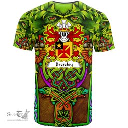 ScotsTee Shop Welsh Brereley or Brierley Coat of Arms Family Crest Wales T Shirt Celtic Green Man T Shirt