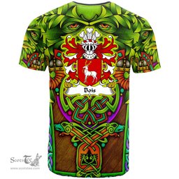ScotsTee Shop Welsh Bois of Breconshire Coat of Arms Family Crest Wales T Shirt Celtic Green Man T Shirt