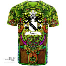 ScotsTee Shop Welsh Ferrar Bishop of St Davids Coat of Arms Family Crest Wales T Shirt Celtic Green Man T Shirt