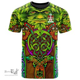 ScotsTee Shop Welsh Einion SAIS AP RHYS AP HYWEL Coat of Arms Family Crest Wales T Shirt Celtic Green Man T Shirt