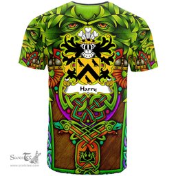 ScotsTee Shop Welsh Harry AP THOMAS Coat of Arms Family Crest Wales T Shirt Celtic Green Man T Shirt