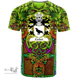 ScotsTee Shop Welsh Corbet Shropshire Medieval Welsh Rolls Coat of Arms Family Crest Wales T Shirt Celtic Green Man T Shirt