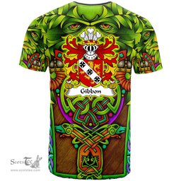 ScotsTee Shop Welsh Gibbon of Glamorgan Coat of Arms Family Crest Wales T Shirt Celtic Green Man T Shirt