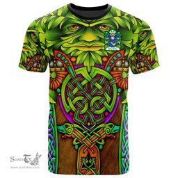 ScotsTee Shop Welsh Chambers of Denbighshire Coat of Arms Family Crest Wales T Shirt Celtic Green Man T Shirt