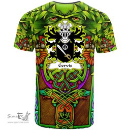 ScotsTee Shop Welsh Gervis of Ruthin Denbighshire Coat of Arms Family Crest Wales T Shirt Celtic Green Man T Shirt