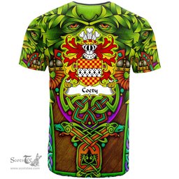 ScotsTee Shop Welsh Coety Lords of Coety Glamorganshire Coat of Arms Family Crest Wales T Shirt Celtic Green Man T Shirt