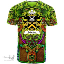 ScotsTee Shop Welsh Maelog CRWM of Arllechwedd Caernarfonshire Coat of Arms Family Crest Wales T Shirt Celtic Green Man T Shirt