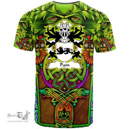 ScotsTee Shop Welsh Pain AP RANDOLFF Coat of Arms Family Crest Wales T Shirt Celtic Green Man T Shirt