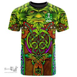 ScotsTee Shop Welsh Lord or Lort of St Patrick Pembrokeshire Coat of Arms Family Crest Wales T Shirt Celtic Green Man T Shirt