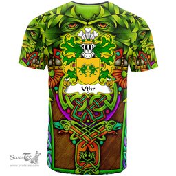 ScotsTee Shop Welsh Uthr PENDRAGON Father of King Arhtur Coat of Arms Family Crest Wales T Shirt Celtic Green Man T Shirt