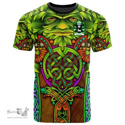 ScotsTee Shop Welsh Llywelyn AB EINION AP CELYNIN Coat of Arms Family Crest Wales T Shirt Celtic Green Man T Shirt