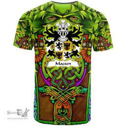 ScotsTee Shop Welsh Macsen WLEDIG Roman Emperor Maximus Coat of Arms Family Crest Wales T Shirt Celtic Green Man T Shirt