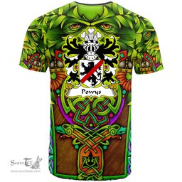 ScotsTee Shop Welsh Powys FADOG Princes of Northern Powys Coat of Arms Family Crest Wales T Shirt Celtic Green Man T Shirt