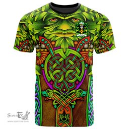 ScotsTee Shop Welsh St Davids Diocese of Coat of Arms Family Crest Wales T Shirt Celtic Green Man T Shirt