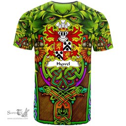 ScotsTee Shop Welsh Hywel AP DAFYDD AP THOMAS Coat of Arms Family Crest Wales T Shirt Celtic Green Man T Shirt