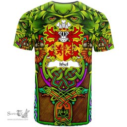 ScotsTee Shop Welsh Ithel ANWYL Ap Bleddyn Coat of Arms Family Crest Wales T Shirt Celtic Green Man T Shirt