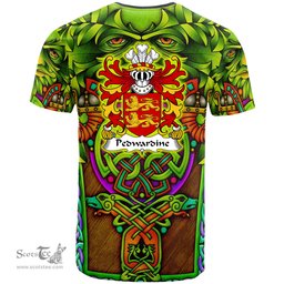 ScotsTee Shop Welsh Pedwardine of Herefordshire Coat of Arms Family Crest Wales T Shirt Celtic Green Man T Shirt