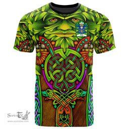 ScotsTee Shop Welsh Lloyd of Abergavenny Monmouthshire Coat of Arms Family Crest Wales T Shirt Celtic Green Man T Shirt