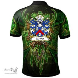 ScotsTee Shop Welsh Basenet of Flint Coat of Arms Family Crest Wales Polo Shirt Green Celtic God Polo Shirt