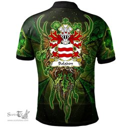ScotsTee Shop Welsh Baladon or Ballon lord of Abergavenny Coat of Arms Family Crest Wales Polo Shirt Green Celtic God Polo Shirt