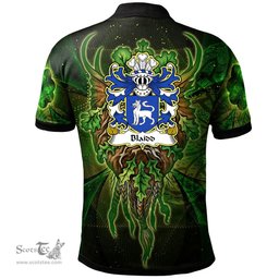 ScotsTee Shop Welsh Blaidd Y Blaidd Rhudd or Gest Coat of Arms Family Crest Wales Polo Shirt Green Celtic God Polo Shirt