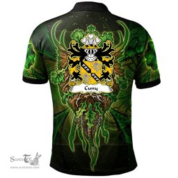 ScotsTee Shop Welsh Cuny of Welston Pembrokeshire Coat of Arms Family Crest Wales Polo Shirt Green Celtic God Polo Shirt