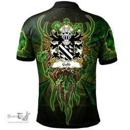 ScotsTee Shop Welsh Gold of Oswestry Shropshire Coat of Arms Family Crest Wales Polo Shirt Green Celtic God Polo Shirt