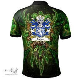 ScotsTee Shop Welsh Dalton Sir Richard of Althorp through marriage Coat of Arms Family Crest Wales Polo Shirt Green Celtic God Polo Shirt