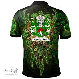ScotsTee Shop Welsh Gwaithfoed of Powys Coat of Arms Family Crest Wales Polo Shirt Green Celtic God Polo Shirt