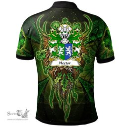 ScotsTee Shop Welsh Hector GADARN The Strong Coat of Arms Family Crest Wales Polo Shirt Green Celtic God Polo Shirt