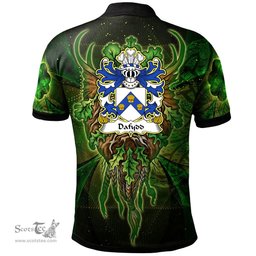 ScotsTee Shop Welsh Dafydd AP CARADOG Coat of Arms Family Crest Wales Polo Shirt Green Celtic God Polo Shirt
