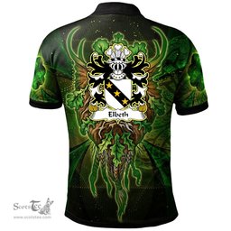 ScotsTee Shop Welsh Elbeth William Lord of or dElboeuf Coat of Arms Family Crest Wales Polo Shirt Green Celtic God Polo Shirt