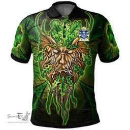 ScotsTee Shop Welsh Troutbeck Daughter m. Sir William Griffith Coat of Arms Family Crest Wales Polo Shirt Green Celtic God Polo Shirt