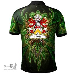 ScotsTee Shop Welsh Morda FRYCH lord of Cil y cwm Coat of Arms Family Crest Wales Polo Shirt Green Celtic God Polo Shirt