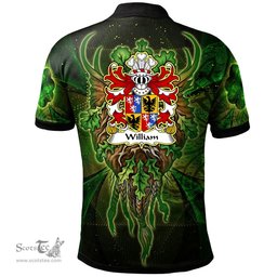 ScotsTee Shop Welsh William Sir AP THOMAS Coat of Arms Family Crest Wales Polo Shirt Green Celtic God Polo Shirt