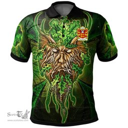 ScotsTee Shop Welsh Pedwardine of Herefordshire Coat of Arms Family Crest Wales Polo Shirt Green Celtic God Polo Shirt