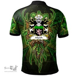 ScotsTee Shop Welsh Marsh of Flint Coat of Arms Family Crest Wales Polo Shirt Green Celtic God Polo Shirt