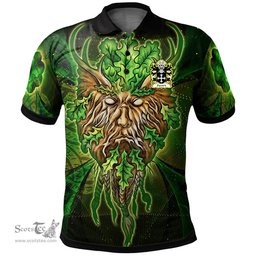 ScotsTee Shop Welsh Syward or Siward lord of Rhutin Glamorgan Coat of Arms Family Crest Wales Polo Shirt Green Celtic God Polo Shirt