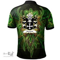ScotsTee Shop Welsh Syward or Siward lord of Rhutin Glamorgan Coat of Arms Family Crest Wales Polo Shirt Green Celtic God Polo Shirt