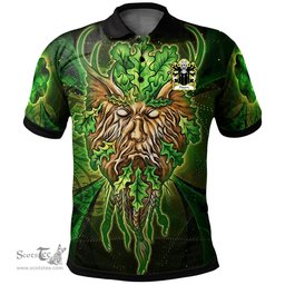 ScotsTee Shop Welsh Padarn PEISRUDD Coat of Arms Family Crest Wales Polo Shirt Green Celtic God Polo Shirt
