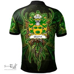 ScotsTee Shop Welsh Quarrel of Kilpeck Herefordshire Coat of Arms Family Crest Wales Polo Shirt Green Celtic God Polo Shirt