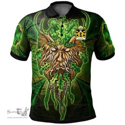 ScotsTee Shop Welsh Iorwerth SAIS Coat of Arms Family Crest Wales Polo Shirt Green Celtic God Polo Shirt