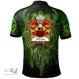 ScotsTee Shop Welsh Wirriot of Pembrokeshire Coat of Arms Family Crest Wales Polo Shirt Green Celtic God Polo Shirt