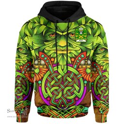ScotsTee Shop Welsh Blaidd AB ELFARCH Coat of Arms Family Crest Wales Hoodie Celtic Green Man Hoodie