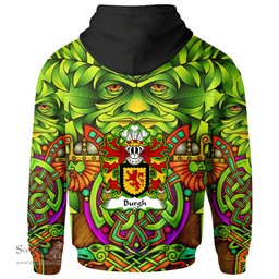 ScotsTee Shop Welsh Burgh Lord of Mawddwy Coat of Arms Family Crest Wales Hoodie Celtic Green Man Hoodie