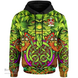 ScotsTee Shop Welsh Aron Sir Aron Ap Bledri Coat of Arms Family Crest Wales Hoodie Celtic Green Man Hoodie