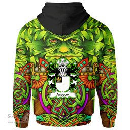 ScotsTee Shop Welsh Aeddan AP SEYSSYLLT Coat of Arms Family Crest Wales Hoodie Celtic Green Man Hoodie